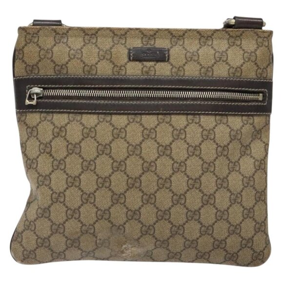 GUCCI GG Supreme Shoulder Bag PVC Beige Gold 295257 Auth 138218 - Picture 2 of 16